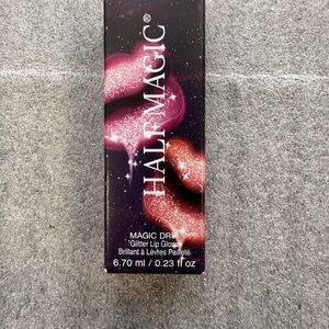 Half magic magic drip glitter lip gloss in magic brownie